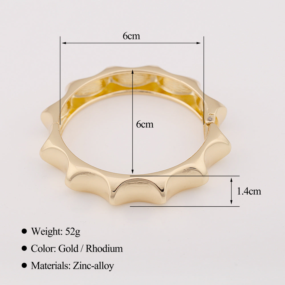 Wide Enamel Statement Bangle — bracelet, view 6