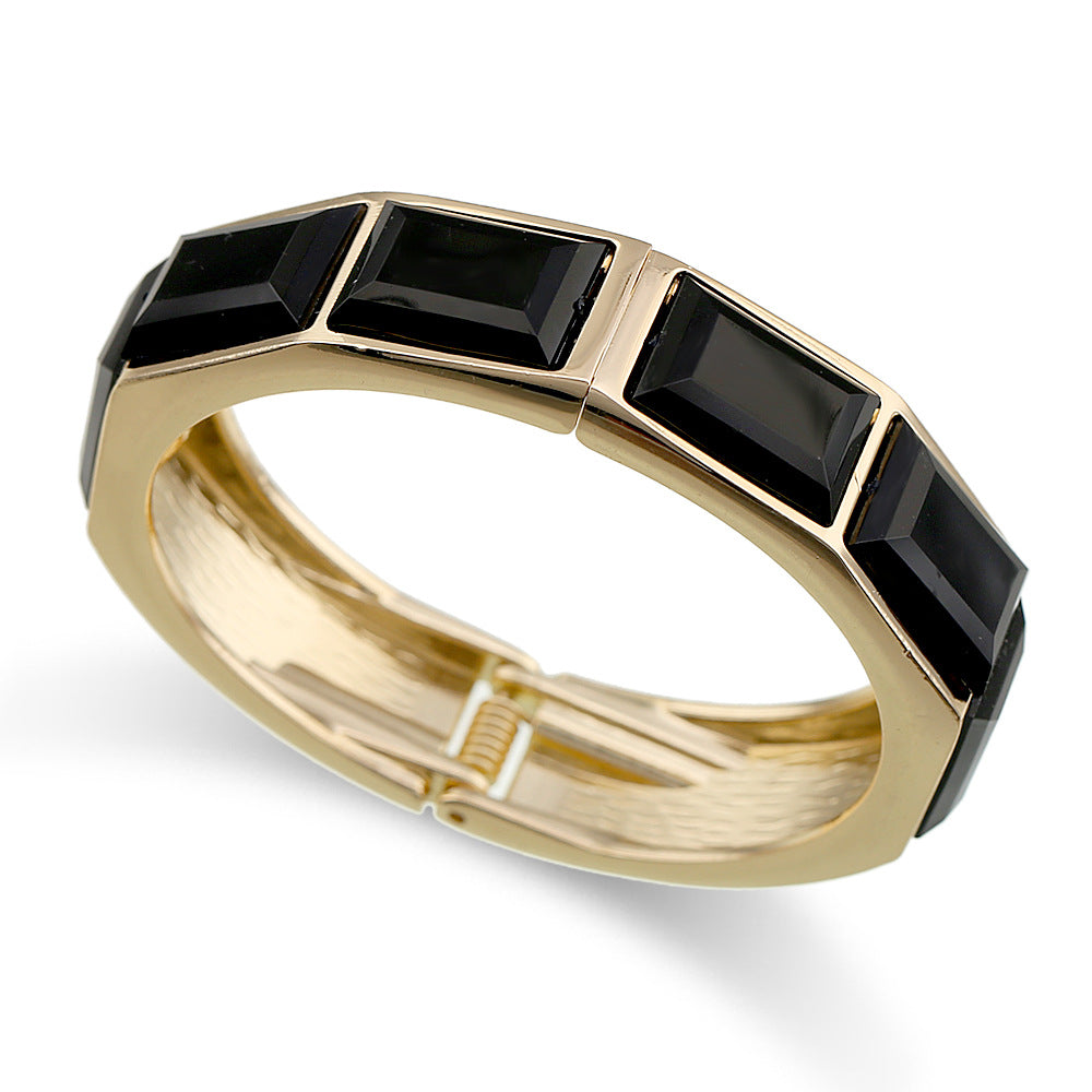 Wide Enamel Statement Bangle — bracelet, view 11