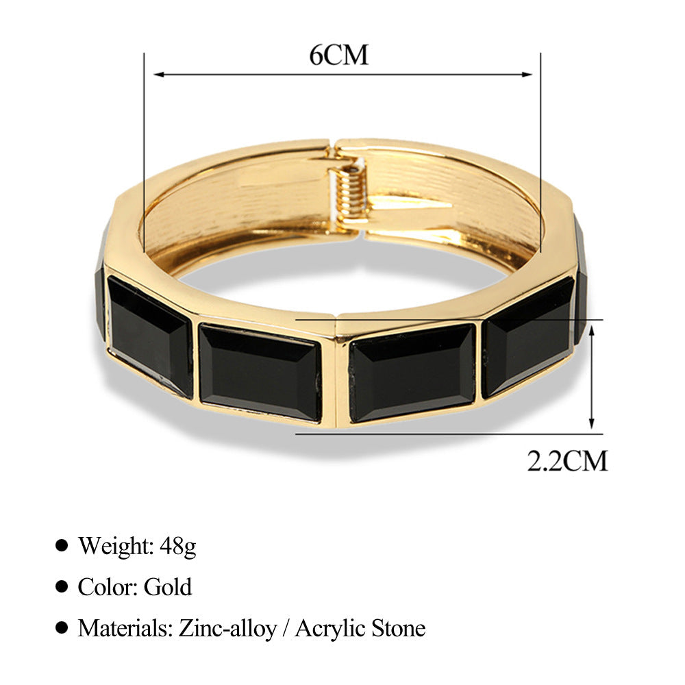 Wide Enamel Statement Bangle — bracelet, view 13