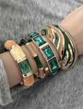 Enamel Glaze Chunky Bangle Bracelet — bracelet