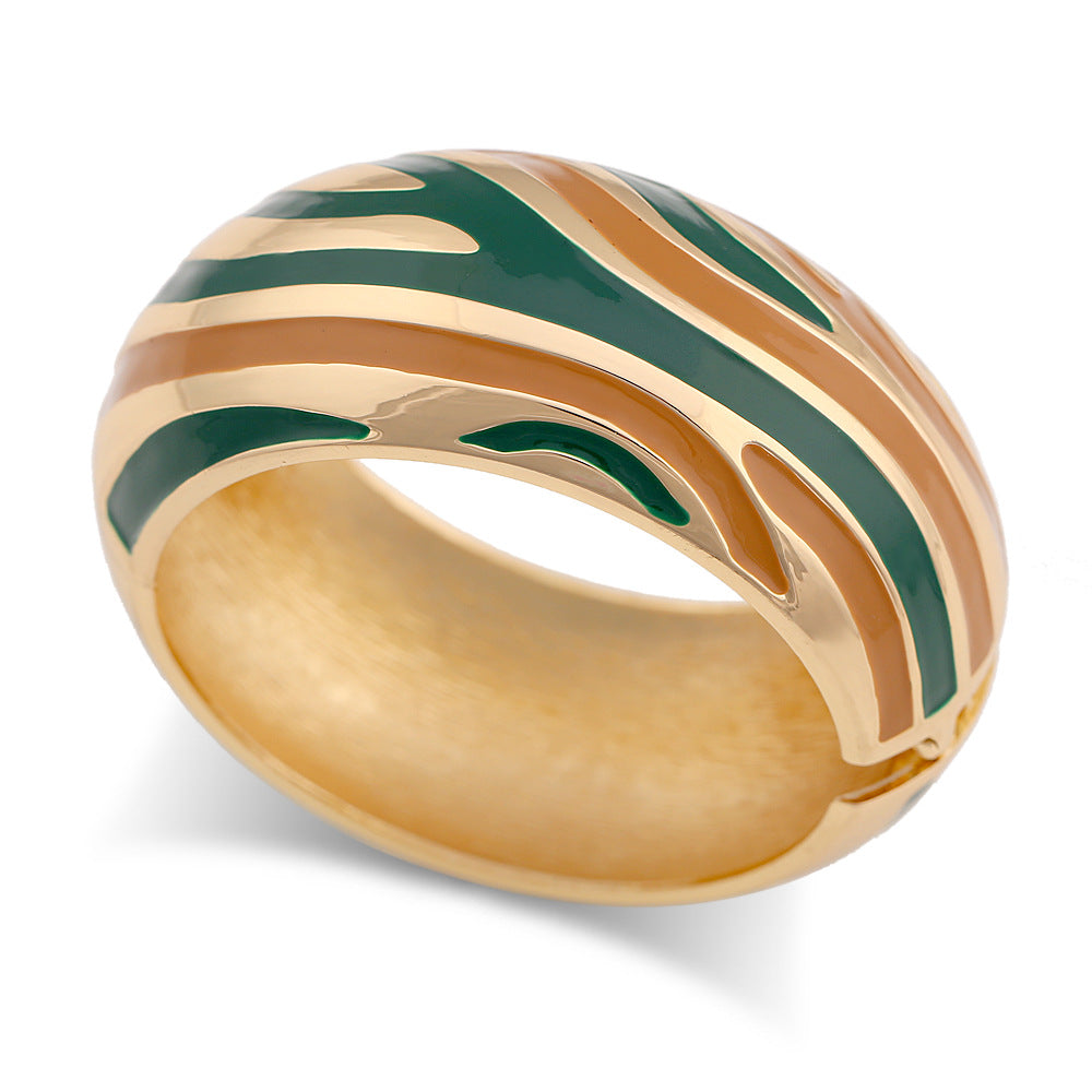 Enamel Glaze Chunky Bangle Bracelet — bracelet, view 7