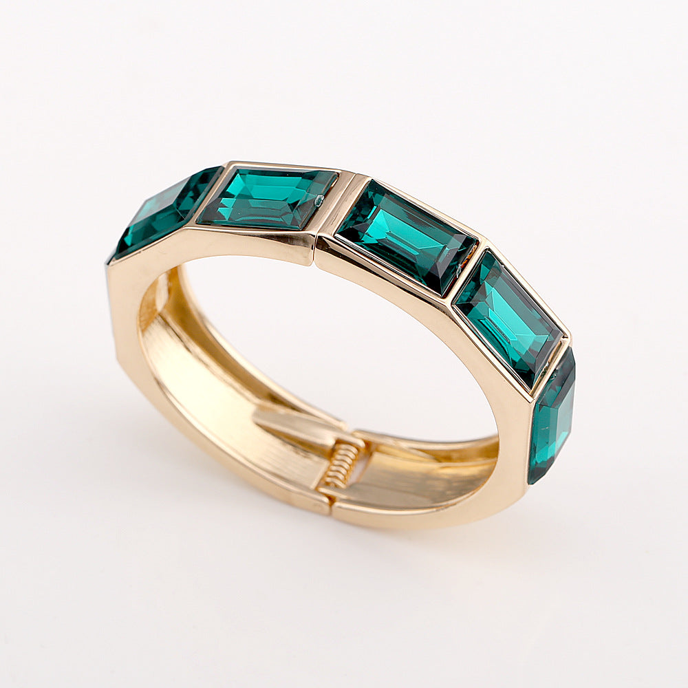 Enamel Glaze Chunky Bangle Bracelet — bracelet, view 10