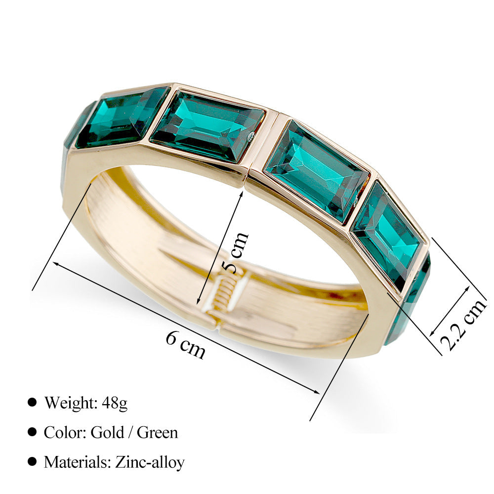Enamel Glaze Chunky Bangle Bracelet — bracelet, view 11