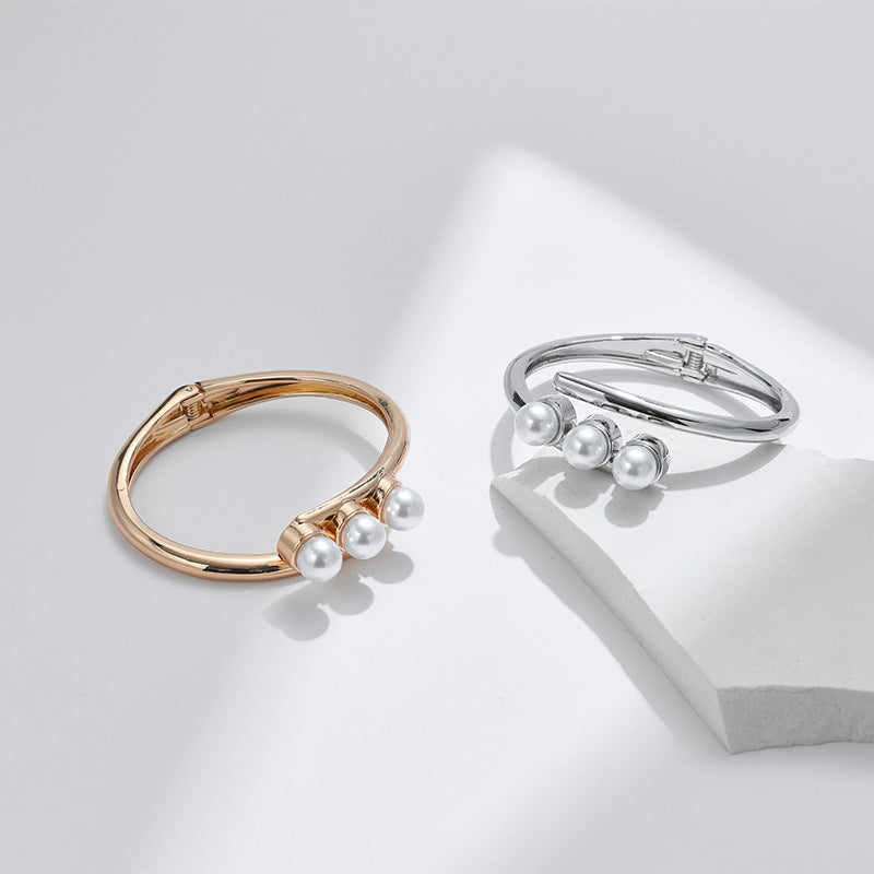 Geometric Open Cuff Bracelet — bracelet, view 3