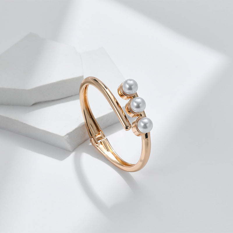 Geometric Open Cuff Bracelet — bracelet, view 4