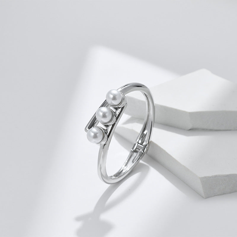 Geometric Open Cuff Bracelet — bracelet, view 5