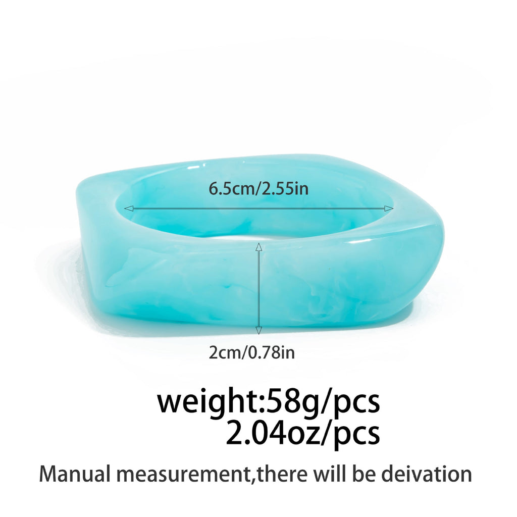 Chunky Irregular Resin Bangle — bracelet, view 7