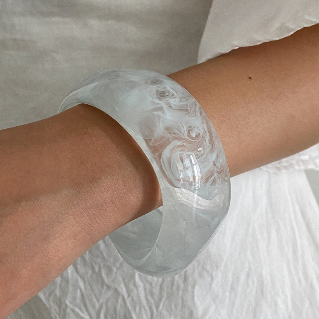 Chunky Irregular Resin Bangle — bracelet, view 8