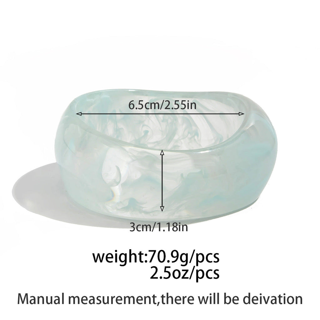 Chunky Irregular Resin Bangle — bracelet, view 9