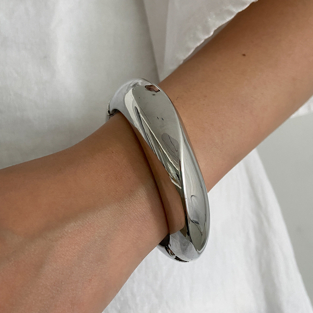 Chunky Irregular Resin Bangle — bracelet, view 11