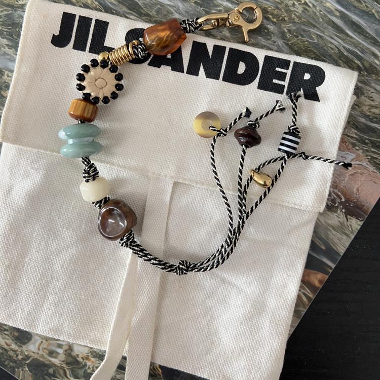 Mixed Bead Braided Bracelet — black bracelet, view 3