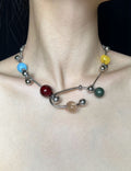 Silver Beaded Chain Necklace — silver necklace