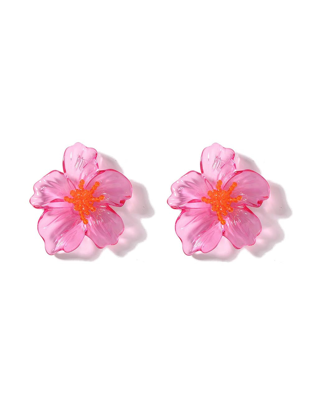 Jelly Acrylic Flower Stud Earrings — earrings