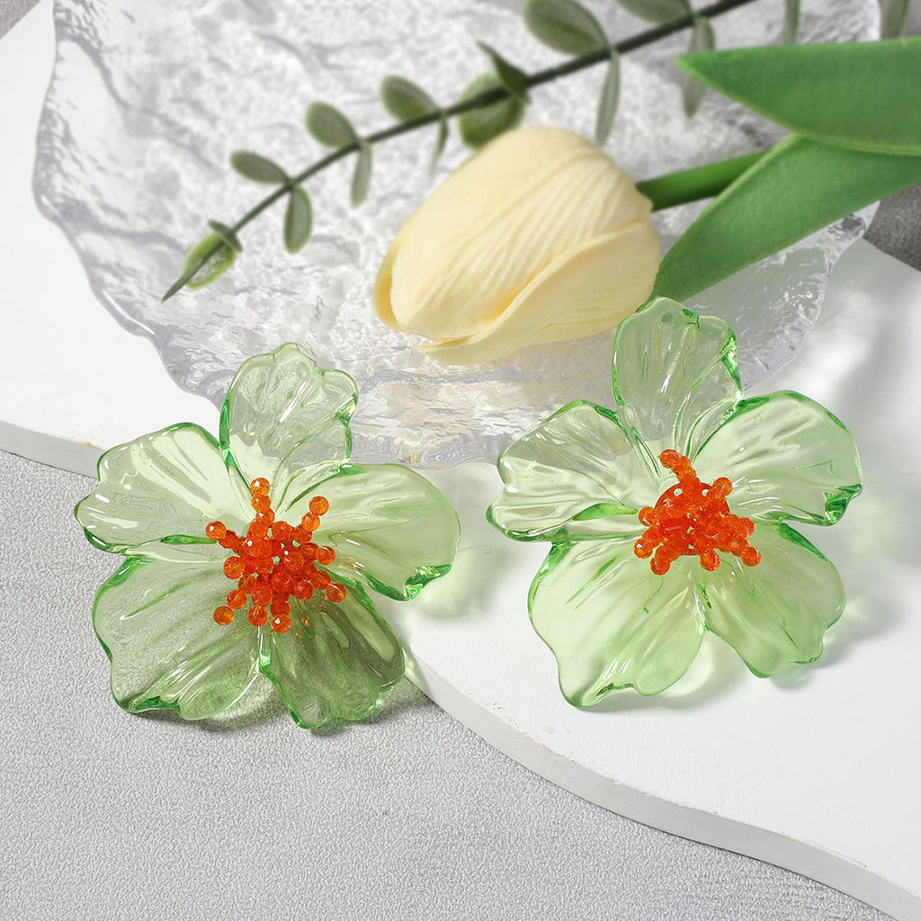 Jelly Acrylic Flower Stud Earrings — earrings, view 6