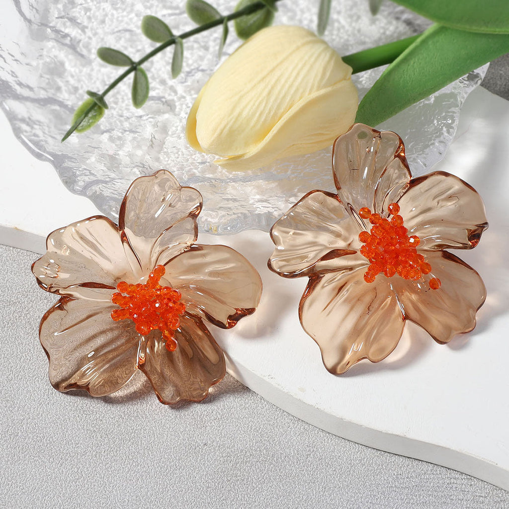 Jelly Acrylic Flower Stud Earrings — earrings, view 8