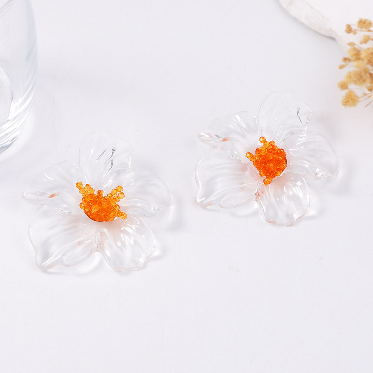 Jelly Acrylic Flower Stud Earrings — earrings, view 10