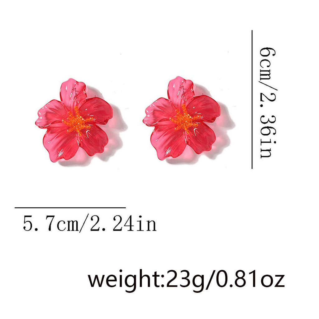 Jelly Acrylic Flower Stud Earrings — earrings, view 11