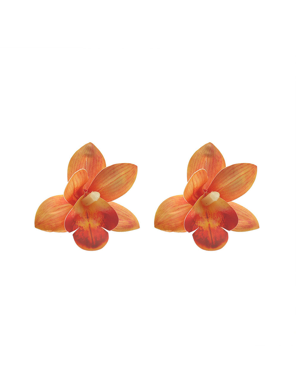 Layered Orchid Stud Earrings — earrings