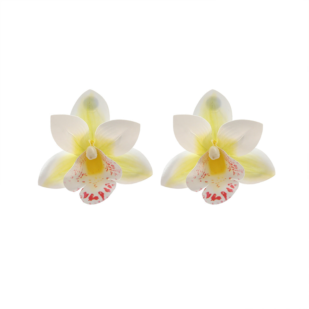 Layered Orchid Stud Earrings — earrings, view 5