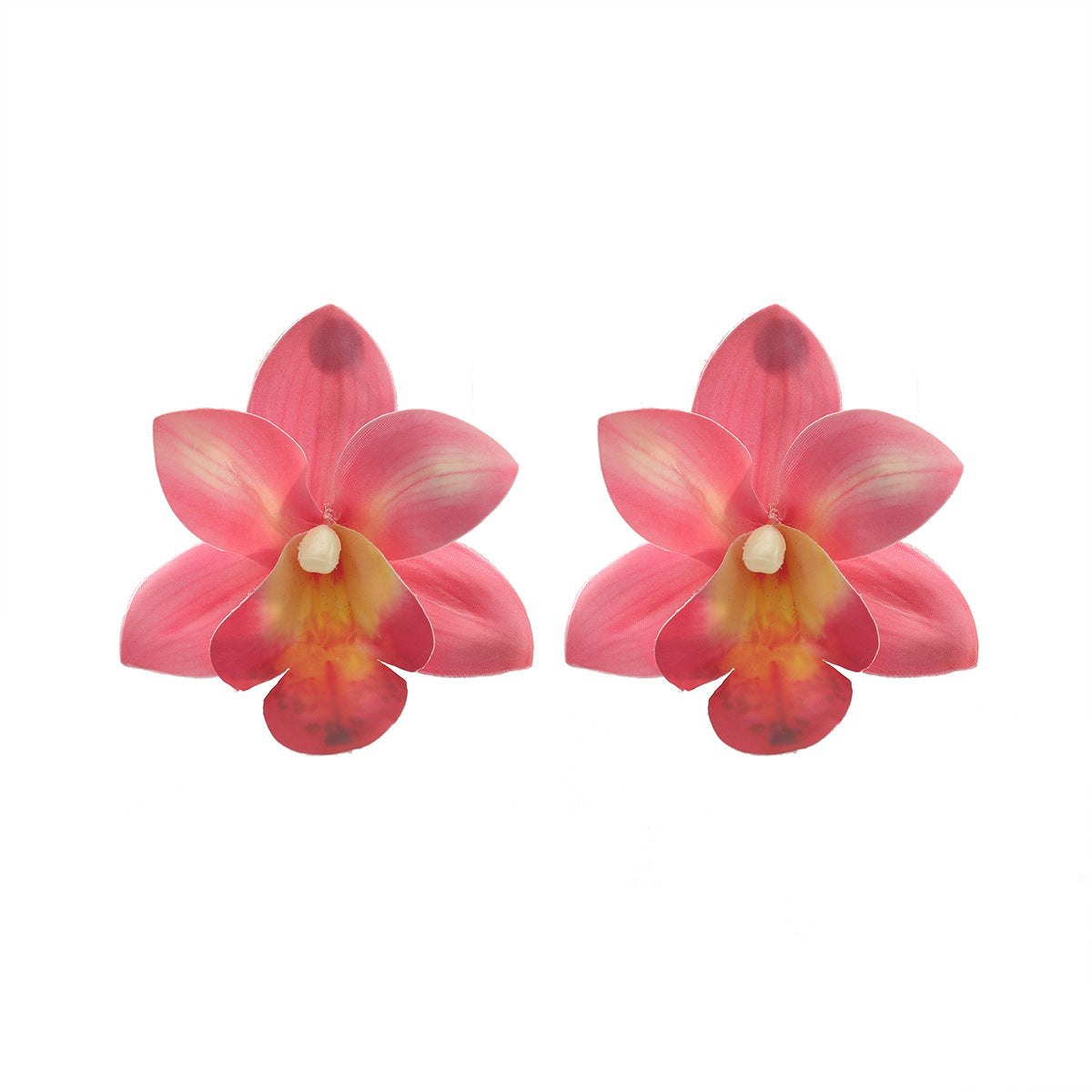 Layered Orchid Stud Earrings — earrings, view 6