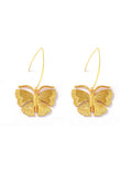 Textured Butterfly Drop Earrings — earrings