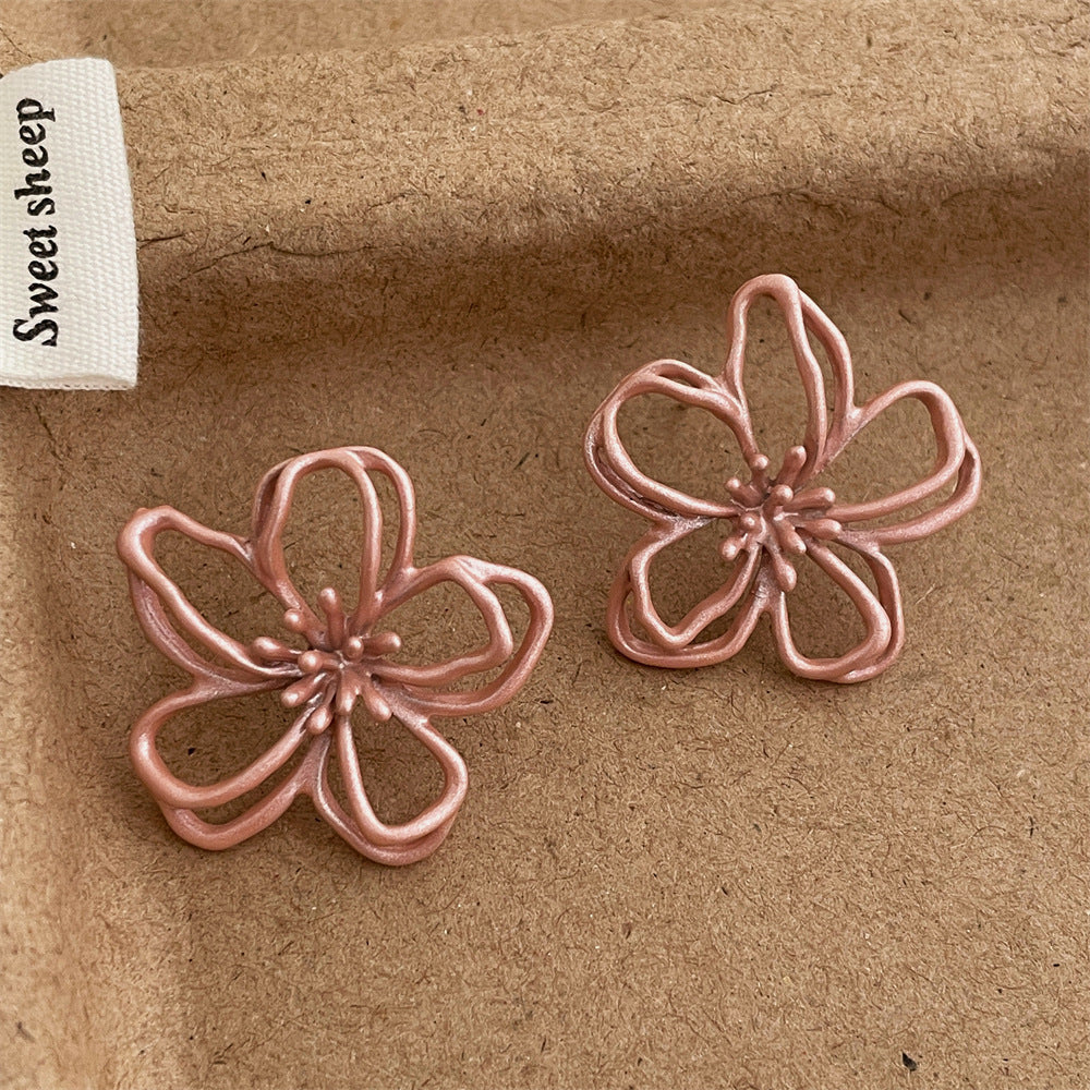 Enamel Flower Stud Earrings — earrings, view 2