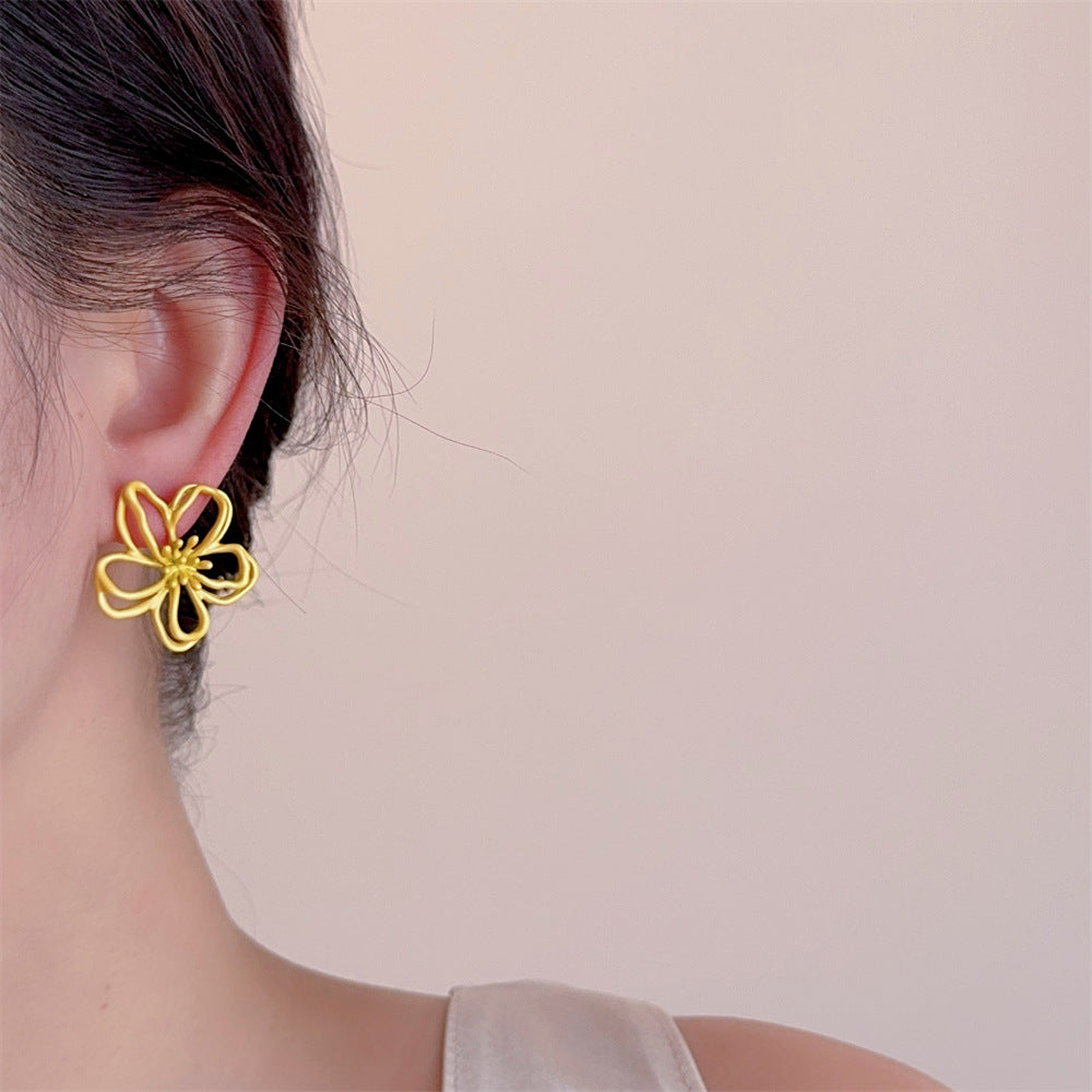 Enamel Flower Stud Earrings — earrings, view 5