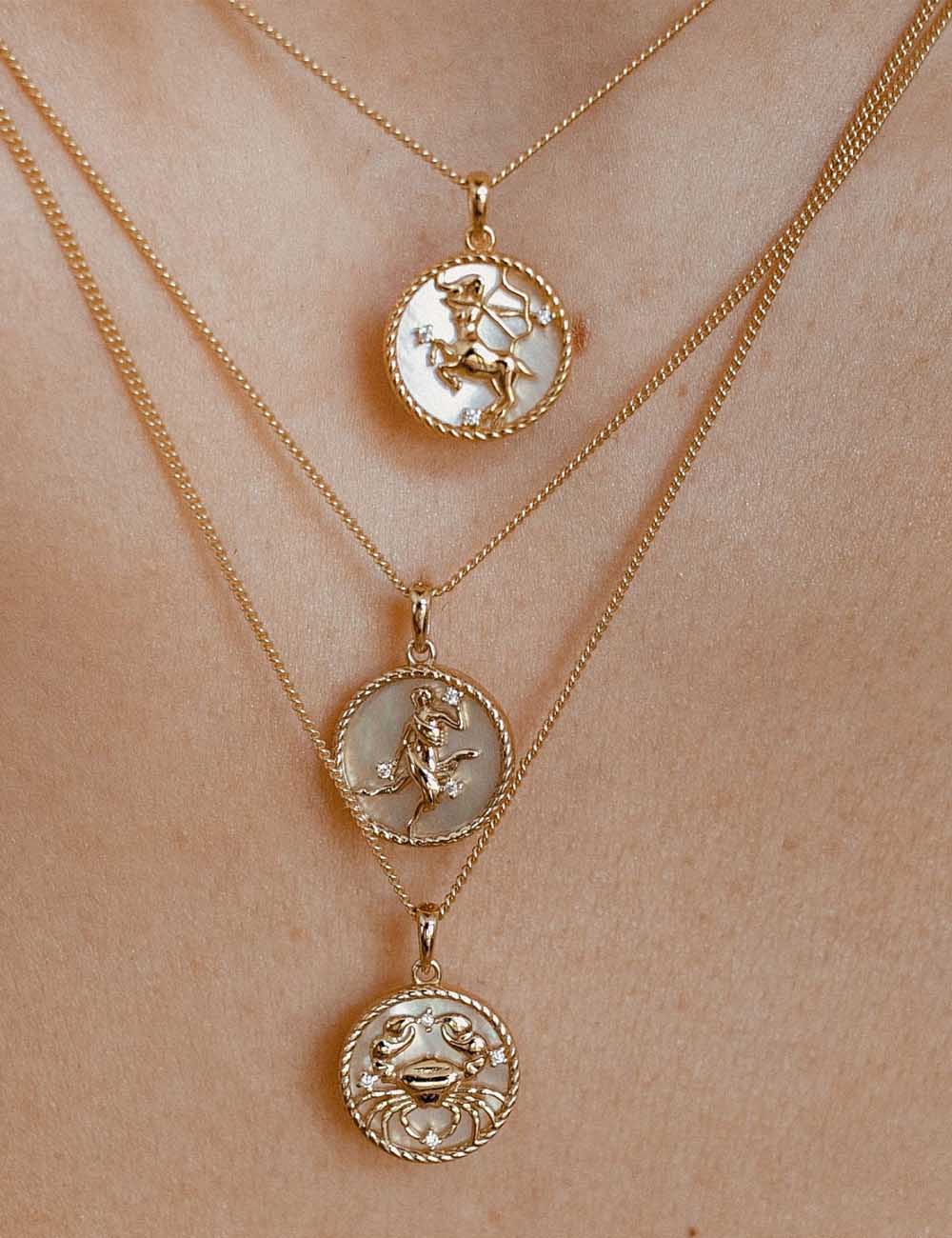 Zodiac Coin Pendant Necklace — necklace