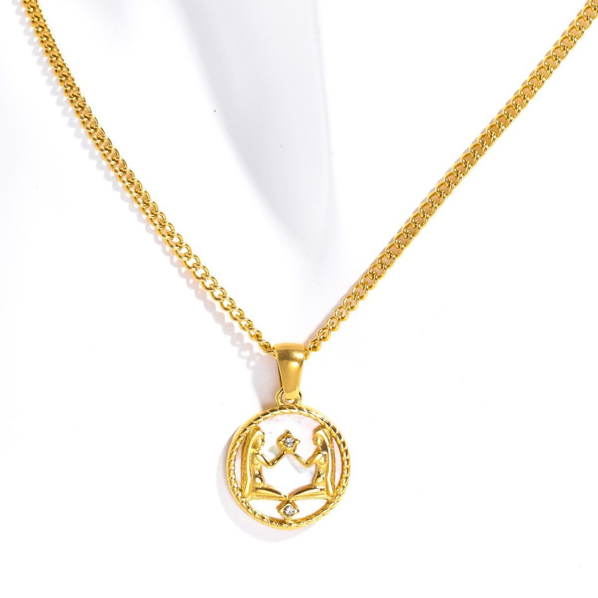 Zodiac Coin Pendant Necklace — necklace, view 8