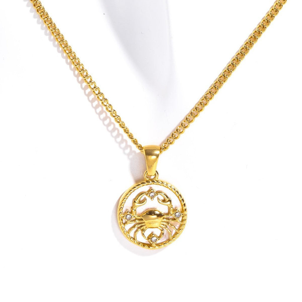 Zodiac Coin Pendant Necklace — necklace, view 9