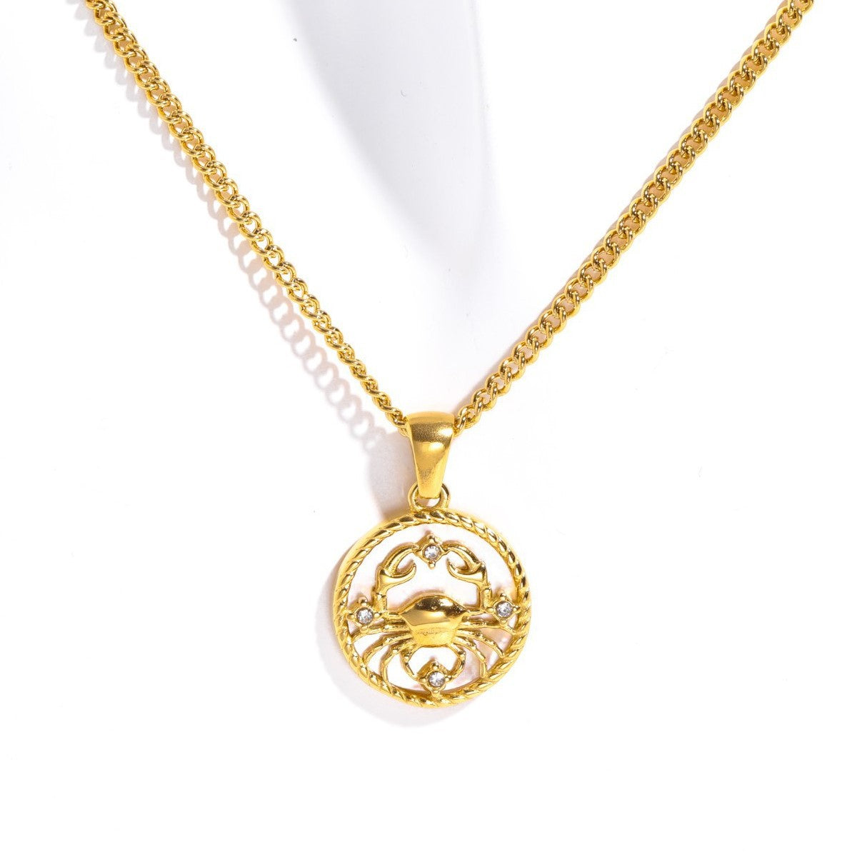 Zodiac Coin Pendant Necklace — necklace, view 9