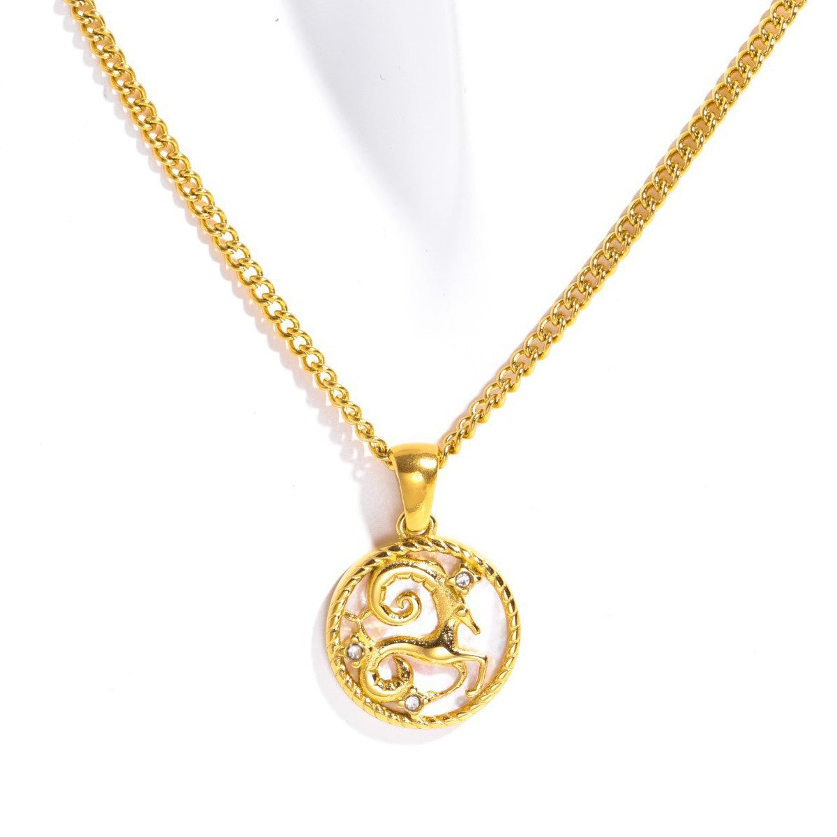 Zodiac Coin Pendant Necklace — necklace, view 16
