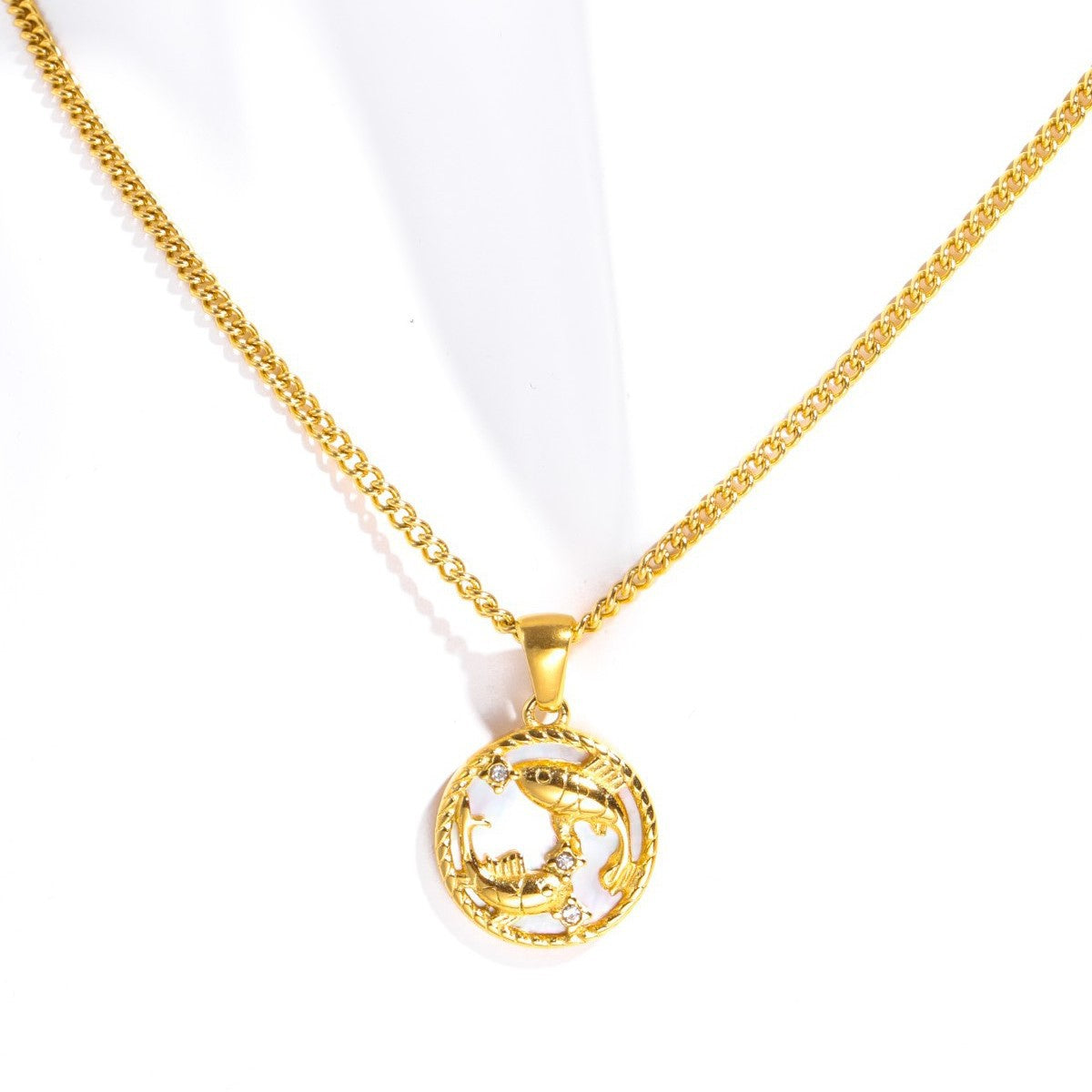 Zodiac Coin Pendant Necklace — necklace, view 18