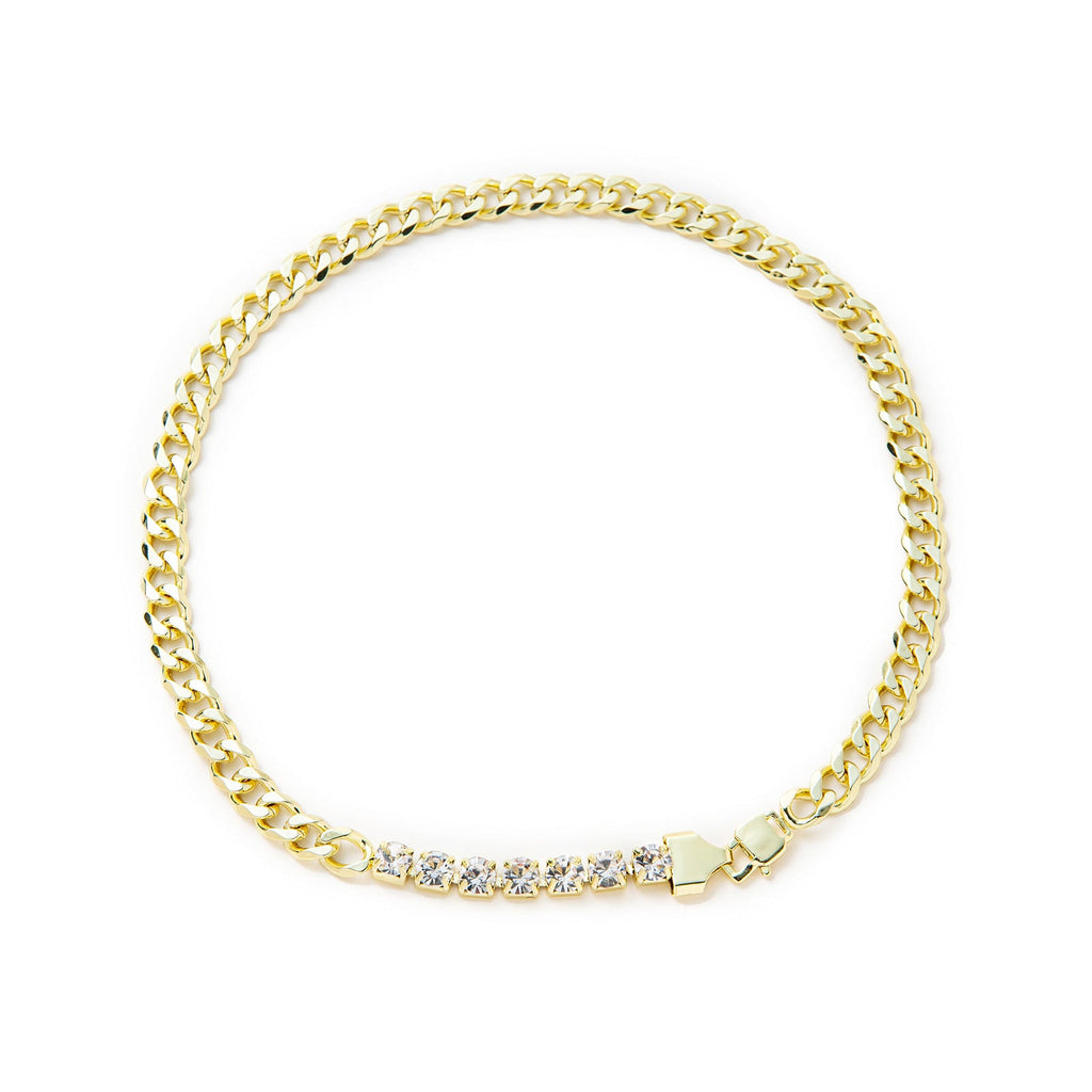 Punk Style Rhinestone Choker — necklace, view 3