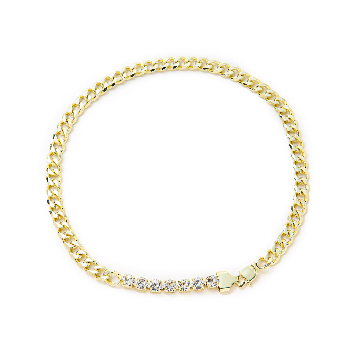Punk Style Rhinestone Choker — necklace, view 3