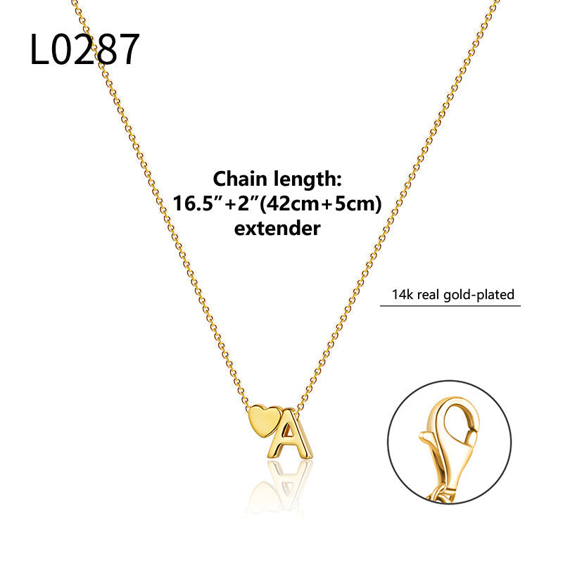 Letter Pendant Choker Necklace — necklace, view 3