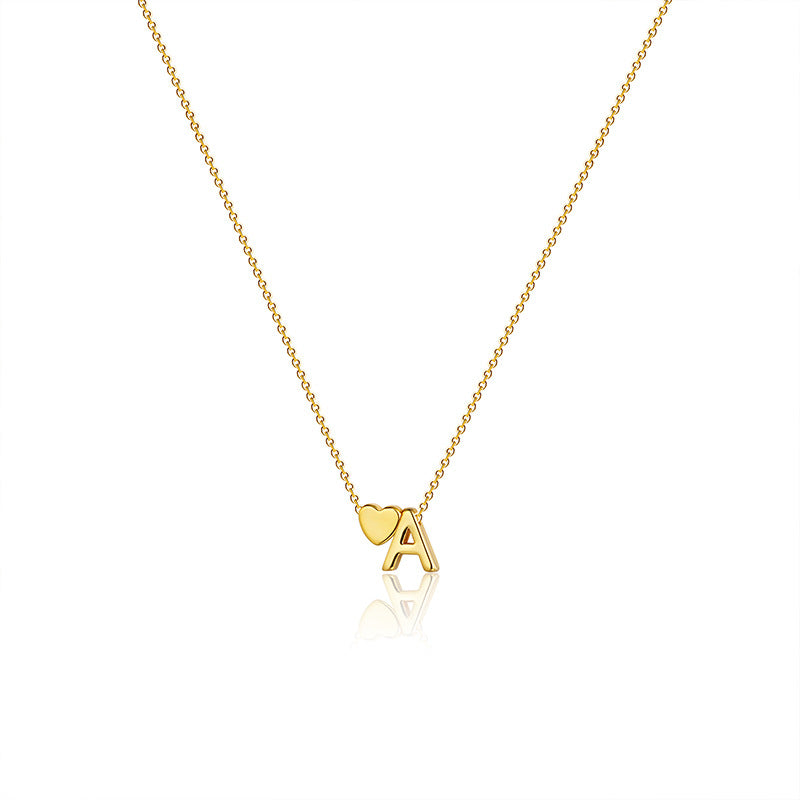 Letter Pendant Choker Necklace — necklace, view 4
