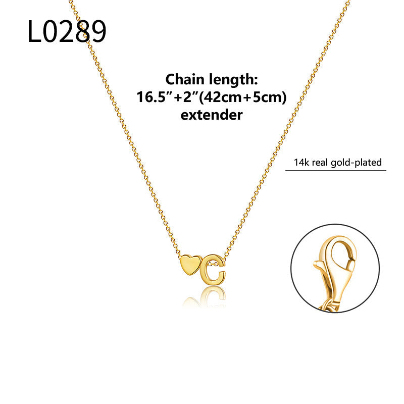 Letter Pendant Choker Necklace — necklace, view 5