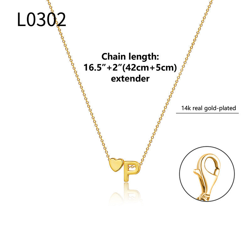 Letter Pendant Choker Necklace — necklace, view 10
