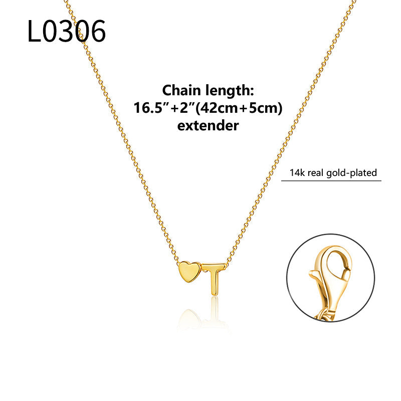 Letter Pendant Choker Necklace — necklace, view 13