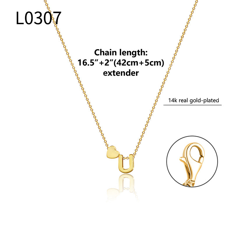 Letter Pendant Choker Necklace — necklace, view 14