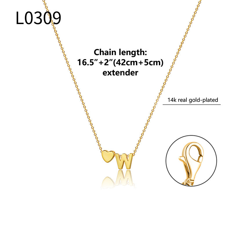 Letter Pendant Choker Necklace — necklace, view 16