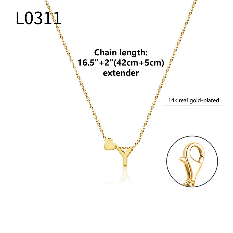 Letter Pendant Choker Necklace — necklace, view 18