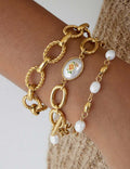 Chunky Splice Chain Bracelet — gold bracelet