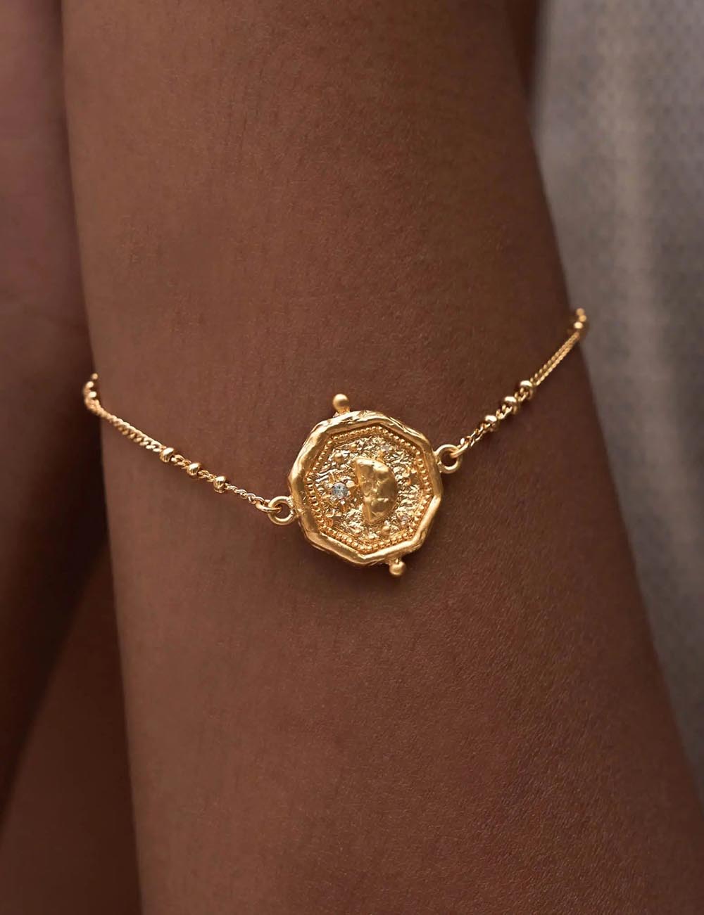 Bohemian Relief Beaded Chain Bracelet — bracelet