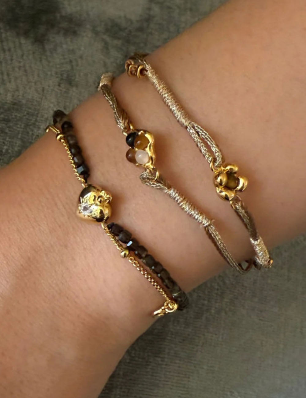 Heart Pendant Braided Bracelet — bracelet