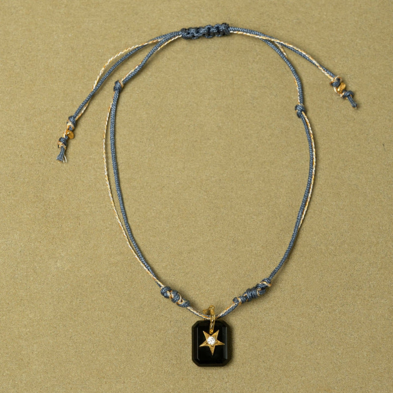 Heart Pendant Braided Bracelet — bracelet, view 6