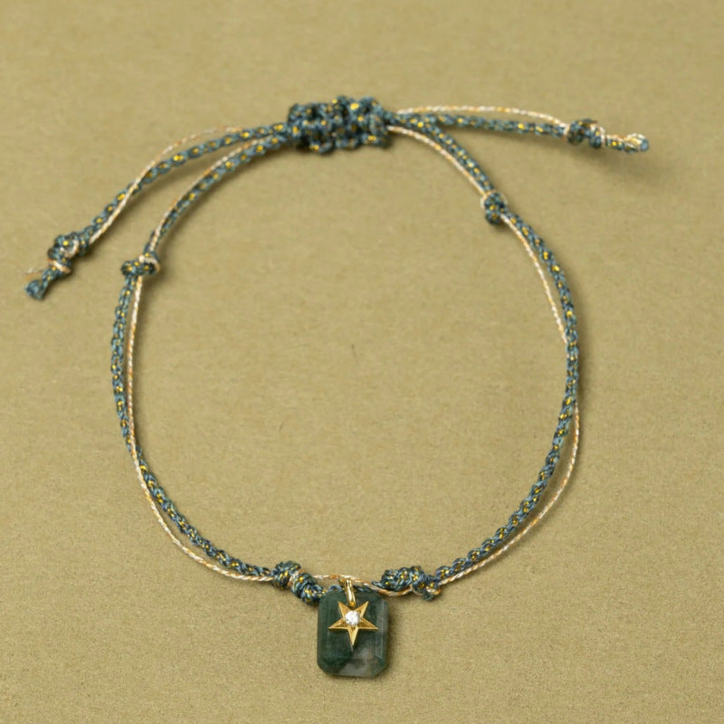 Heart Pendant Braided Bracelet — bracelet, view 8