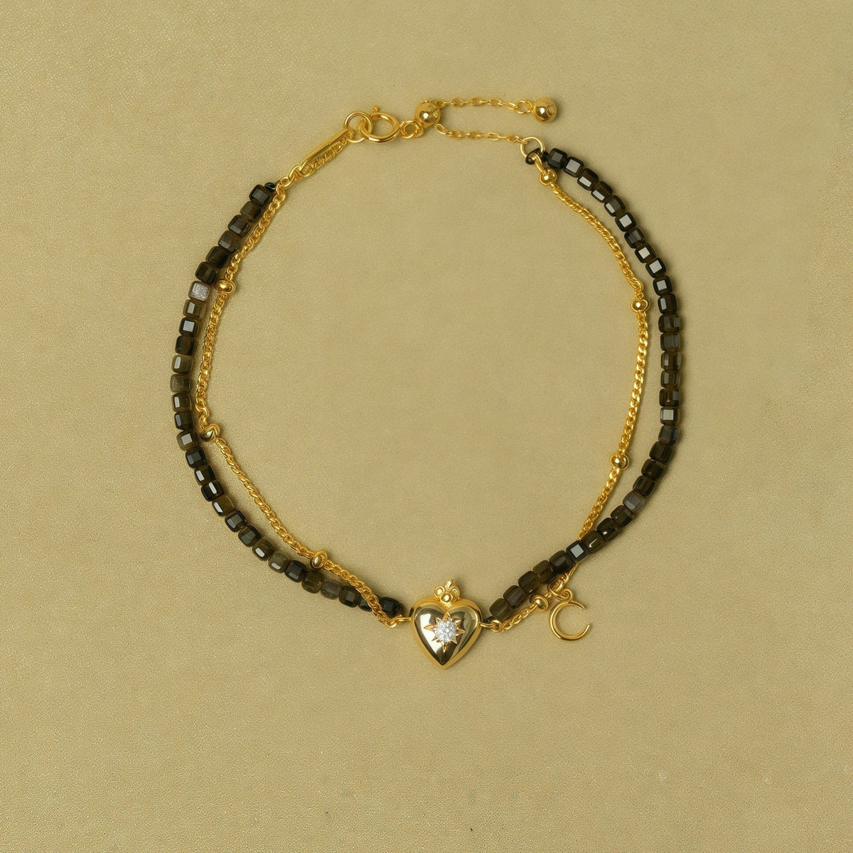 Heart Pendant Braided Bracelet — bracelet, view 11