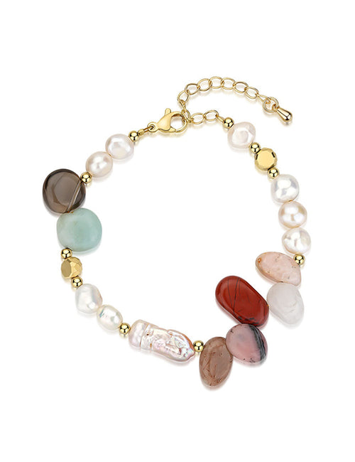 Colourful Stone Pearl Bracelet — colorful bracelet